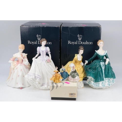 458 - Royal Doulton figurine Suzanne together with Christine, Coralie, Janeen and three miniature ladies