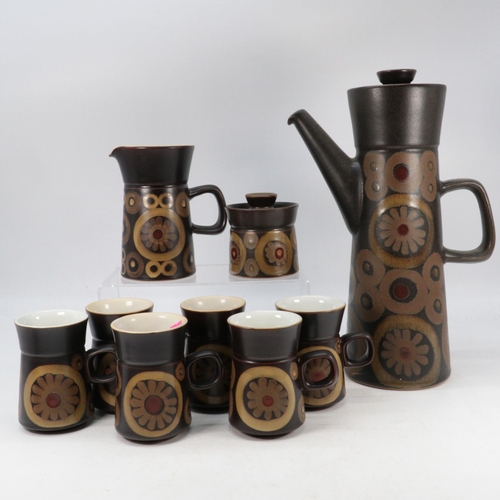 480 - A selection of Denby Arabesque to include Coffee Pot and cups etc