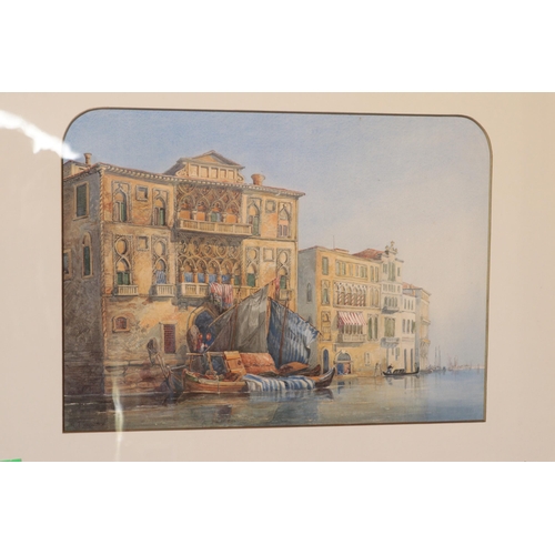 496 - Framed watercolour, E G Miller. scene from Venice. approx. 46cm x 33.5cm