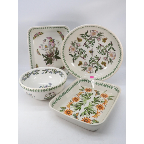 512 - A selection of Portmeirion Botanic Garden to include three graduated pot and covers, serving dishes ... 