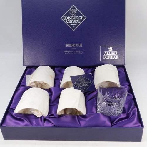 530 - A Edinburgh crystal boxed set of six tumblers (appear unused)