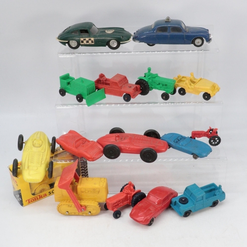 Selection of vintage plastic cars and vehicles to include Crio, Mavis ...