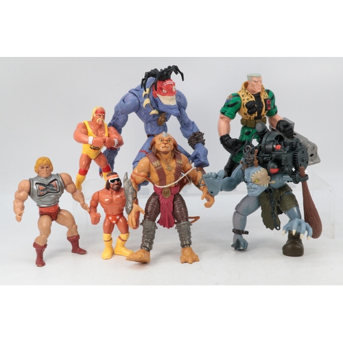 391 - A quantity of 1980s and 1990s action figures and some accessories to include Battle damaged He-Man, ... 