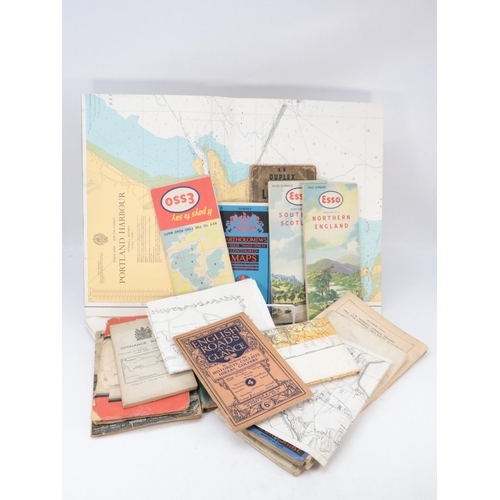 545 - Quantity of assorted vintage maps including Portland