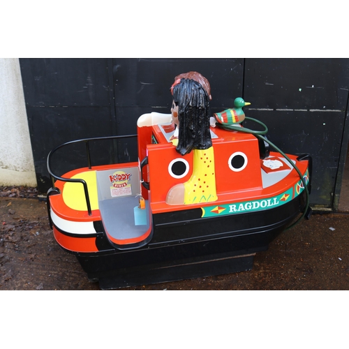 38 - A coin operated Rag Doll barge children's ride. Has been seen working and functioning. Sold as a col... 