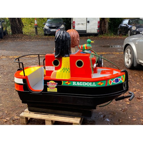 38 - A coin operated Rag Doll barge children's ride. Has been seen working and functioning. Sold as a col... 