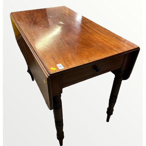 94 - A Pembroke table with drawer under and faux drawer other end. Measures approx. 91W x 52D x 73Hcm un-... 