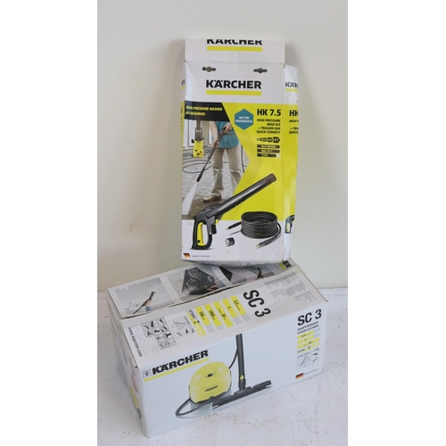 387 - Boxed Karcher SC3 steamer and boxed Karcher trigger handle