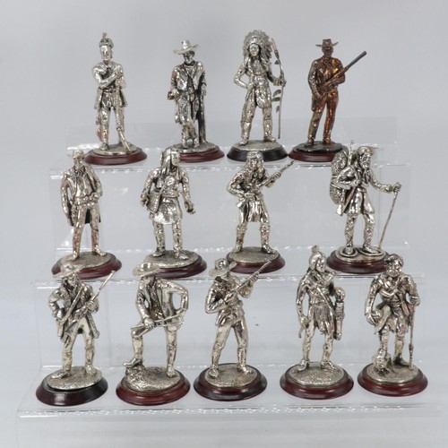 72 - A selection of plaster and hand painted Dickens figures together with 13 boxed Royal Hampshire Wild ... 