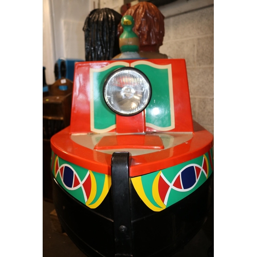 57 - A coin operated Rosie & Jim Rag Doll barge childrens ride. Have seen working and functioning. Sold a... 