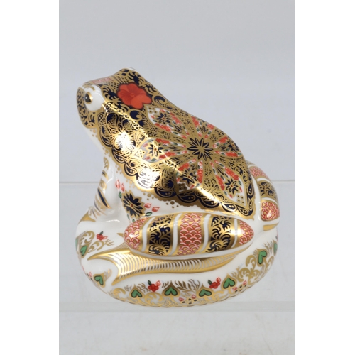 65 - Crown Derby Frog limited edition paperweight