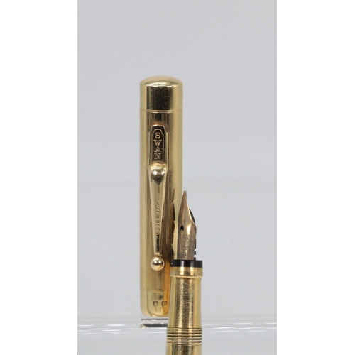 171 - Swan Mabie Todd 18ct gold fountain pen