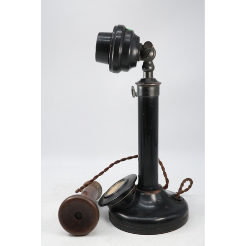 232 - A vintage candlestick telephone