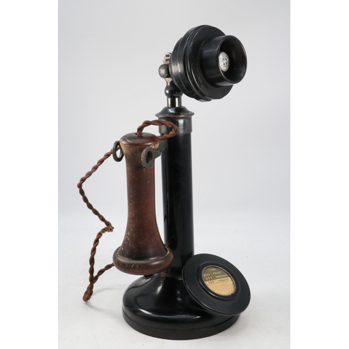 232 - A vintage candlestick telephone