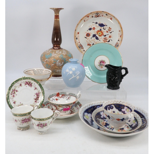 246 - Selection of dateline ceramics to include two early wedgwood plates, cups and saucers, Royal Doulton... 