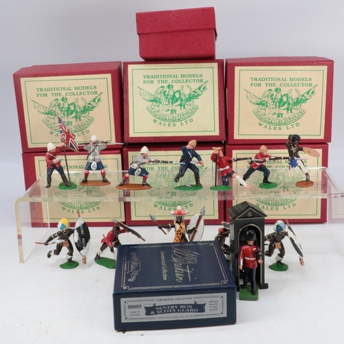 252 - Trophy Miniatures Wales Ltd, selection of Zulu wars cast figures together with boxes