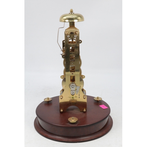 193 - Rapport contemporary skeleton clock  with glass dome cover.