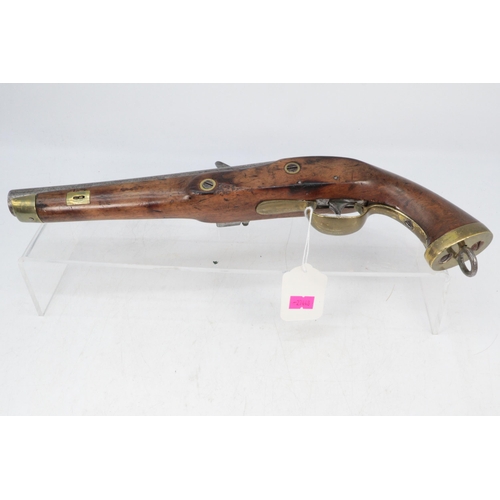 202 - Antique flintlock pistol Unkown maker c1800