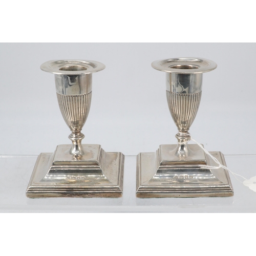 20A - Pair of small silver hallmarked candlesticks approx. 400g