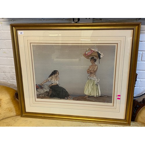 428 - Framed Russel Flint print 