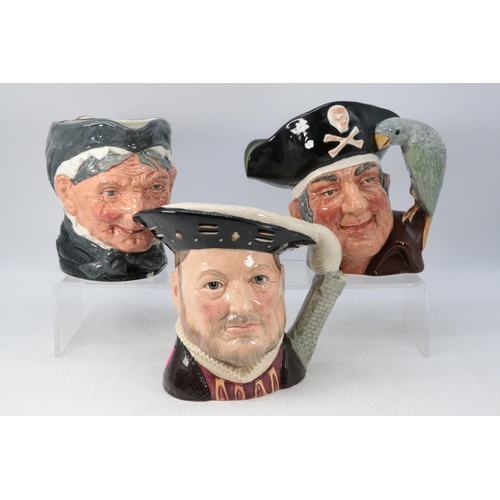 85 - Royal Doulton Henry VIII D6642, Granny D5521 and Long John Silver D6335