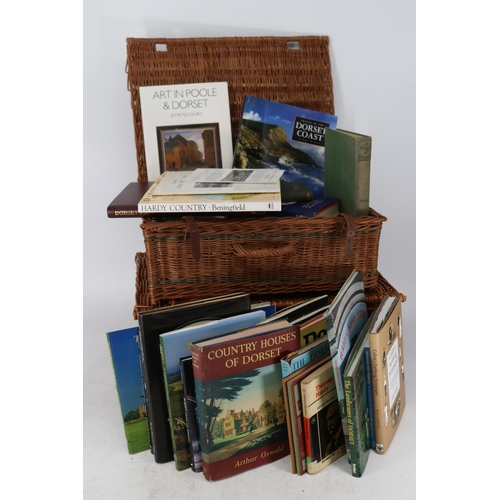 344 - Large quantity of mainly Dorset books in two baskets