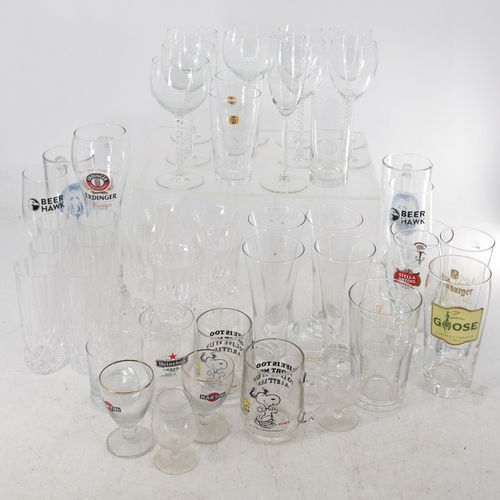 359 - Quantity of glassware with mainly promotional branded tankards