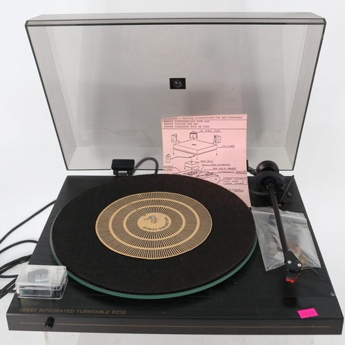 372 - QED integrated turntable R232 (cartridge in office) trade/spares/repairs