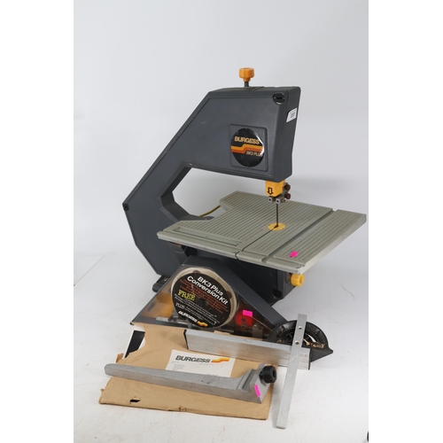 237 - A Burgess BK3 Plus MKII bandsaw with conversion kit, guides and instructions. Trade - spares or repa... 