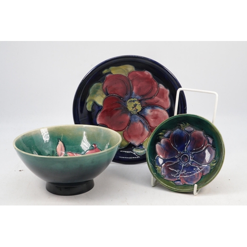 69 - Three items of moorcroft together with collectors club booklets