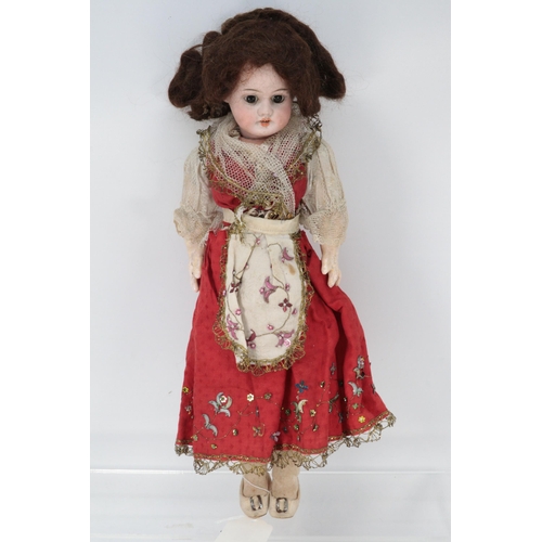 128 - Antique Eduardo Juan 3 1/2 0 - 1904 porcelain head doll