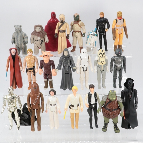 82 - Good selection of vintage star Wars figures to include Darth Vader, Luke Skywalker, RD-D2 and many m... 