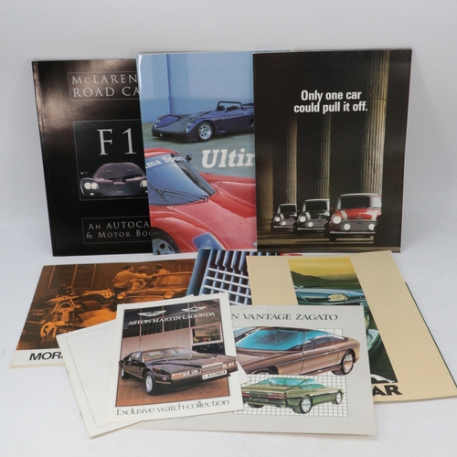 506 - Selection of vintage and later car brochures including Vauxhall, Scimitar, Opel, Fiat, Jaguar etc