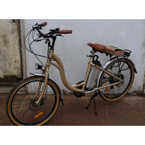 50 - Juicy electric bike with key, battery, charger TRADE/SPARES/REPAIRS (untested)