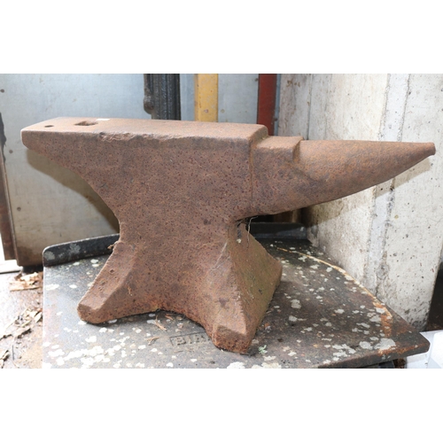 56 - Blacksmiths anvil measures approx. 65cm long x 31cm h