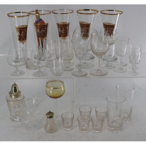 215 - Large quantity of assorted glassware to include cut glass (examine)