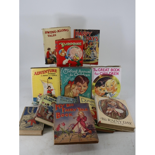 251 - Selection of childrens books dating from 30's on wards many with dust jackets