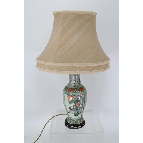 296 - A ceramic Japanese lamp. trade - spares or repairs.