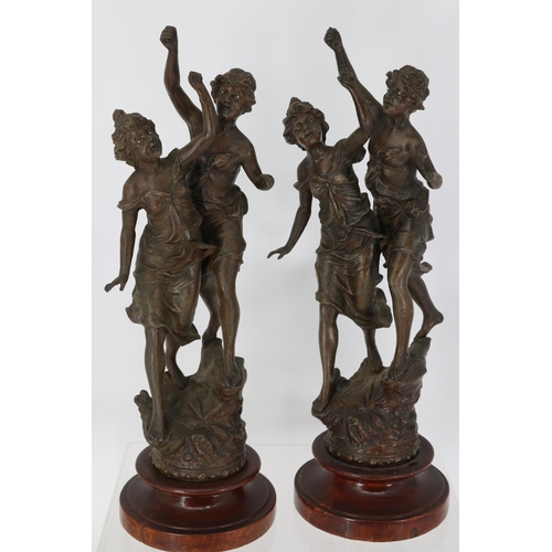 300 - Two classical figurines in spelter? (inspect)