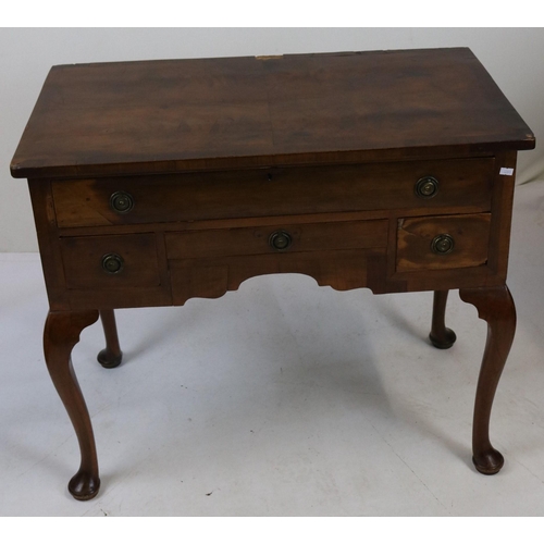 302 - Georgian style lowboy with ring pull drawers to the front (inspect) measures approx. 82cm w x 45cm d... 