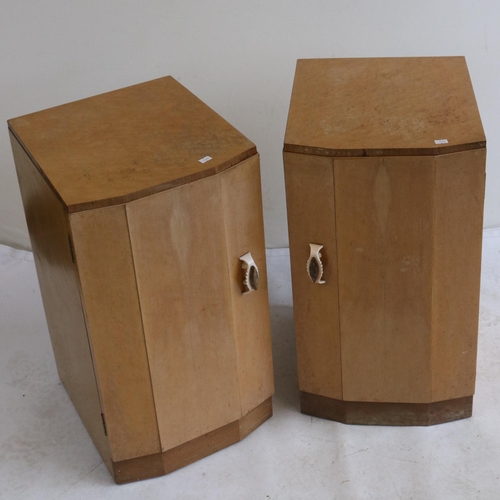 360 - A pair of Art Deco bedside cabinets.