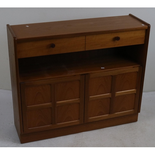 412 - 1970's vintage Parker Knoll cupboard with drawer and storage above, measures approx. 87cm w x 26cm d... 