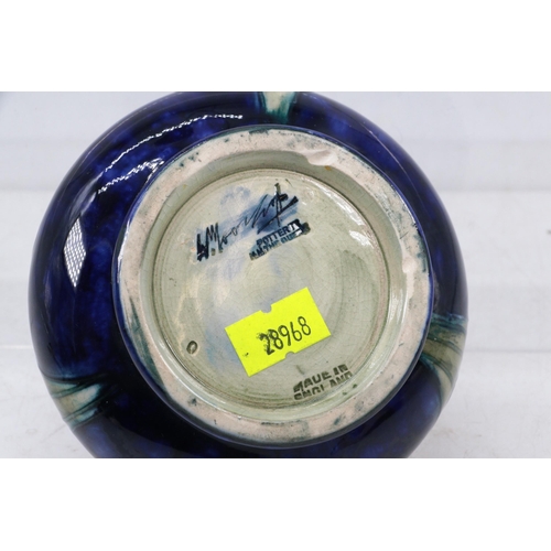 51 - Moorcroft Orchid squat vase, approx. 7cm Blue signature to base, fully impressed marks to base.