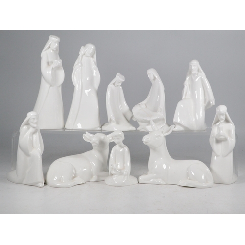 82 - Royal Doulton Limited Edition figurines Joseph HN4035, kneeling shepherd HN4055, Caspar HN4038, Balt... 