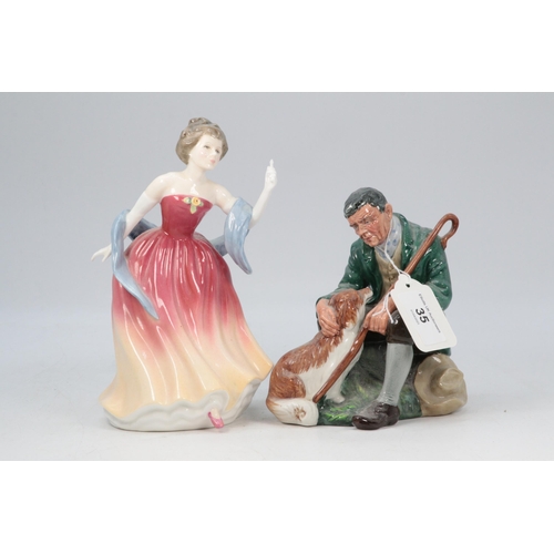 35 - A Royal Doulton figure The Master HN2325 together with a figurine Amy's sister noted damage to objec... 