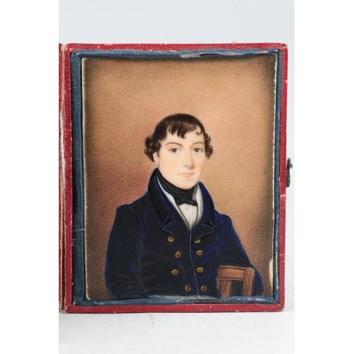 52 - Antique miniature portrait on Ivory of a young Gentleman (Non-Transferable Ivory Submission referenc... 