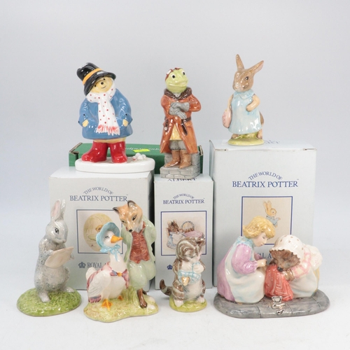 79 - A Boxed Beswick Wind in the Willows Toad (ltd edition), Royal Albert boxed Miss Moppett, Boxed Jemim... 