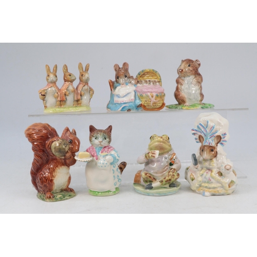 85 - Seven Beswick Beatrix Potter figures to include Squirrel Nutkin, Timmy Willy from Johnny Townmouse, ... 