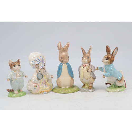 99 - Four Beswick Beatrix Potter figures to include Peter Rabbit, Mr Benjamin Bunny, Sweet Peter Rabbit a... 