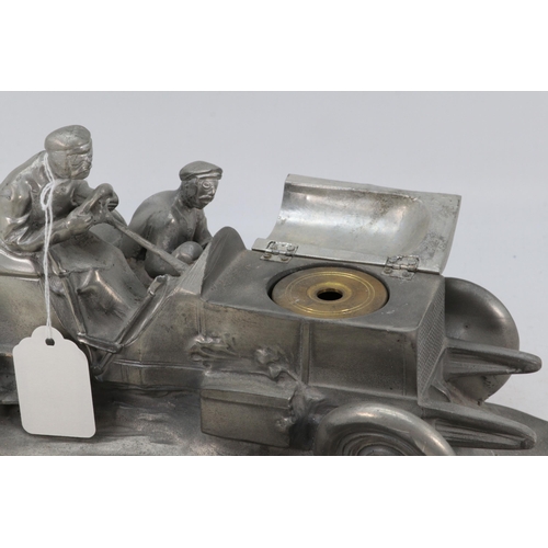 251 - Desk inkwell in the form of a racing car.